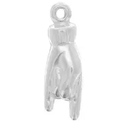 22x7mm 925 Sterling Silver Hand pendant - Rock and Roll sign x1