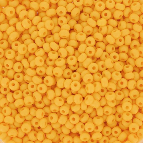 Preciosa Seed Beads 11/0 2 mm - Permalux Dark Yellow Matte x20g