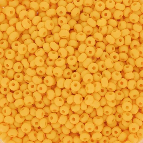 Preciosa Seed Beads 11/0 2 mm - Permalux Dark Yellow Matte x20g