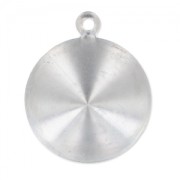 Stick-on setting PureCrystal 1122 14mm Rhodium tone 1 loop x1