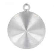 Stick-on setting PureCrystal 1122 14mm Rhodium tone 1 loop x1