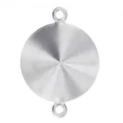 Stick-on setting PureCrystal 1122 14mm Rhodium tone 2 loops x1