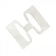 Hook and eye clasp 30mm lace Antique Silver Plating