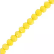 Yellow - Perles rondelles facettées - rondes aplaties 6x5 mm - Opaque Jaune x40cm Perles rondelles facettées - rondes aplaties 6x5 mm - Opaque Jaune x40cm