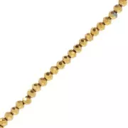 Rondelle beads faceted - round flattened 4.5x4 mm - Gold x41cm