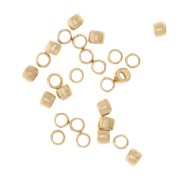 2mm Crimp beads - Gold x 200|raw }}