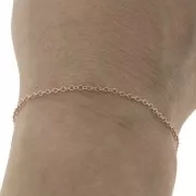 Cable chain chain 1.2 mm - Rose Gold-filled x 1m