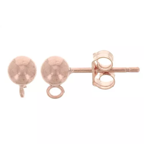 Rose Gold filled 4mm Ball earstuds x2