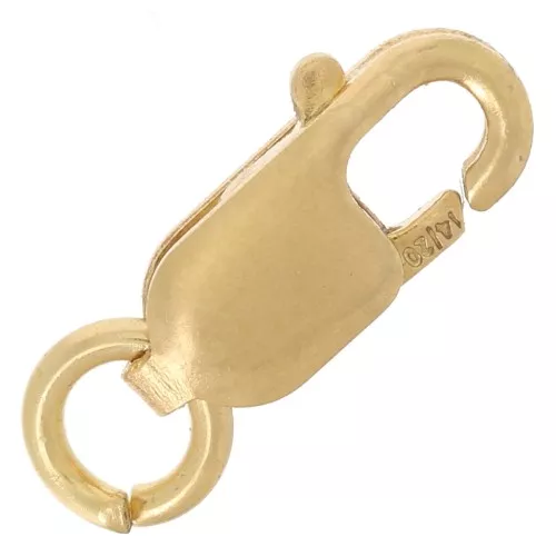 8 mm long lobster clasp with open ring - Gold filled (rolled gold) x1