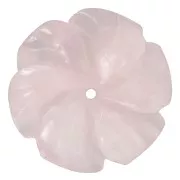 20mm gemstone flower pendant - Rose Quartz x1