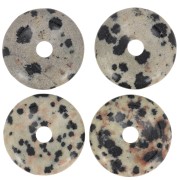 20mm gemstone Donut - Dalmatian Jasper x1