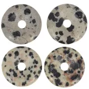 20mm gemstone Donut - Dalmatian Jasper x1