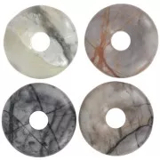 20mm gemstone Donut - Picasso Jasper x1