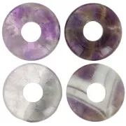 20mm gemstone Donut - Amethyst x1