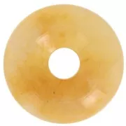 20mm gemstone Donut - Yellow Jasper x1