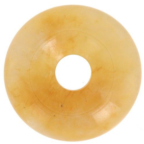 20mm gemstone Donut - Yellow Jasper x1