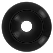 20mm gemstone Donut - Black agate x1