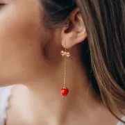 8x13mm Knot earwires with closed ring - Fine Gold-plated x2