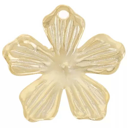 16mm Flower charm - Fine gold plated x1