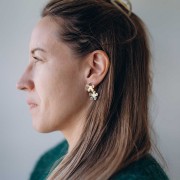 16mm Flower charm - Fine gold plated x1