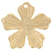 20mm Flower charm - Fine Gold Plated x1
