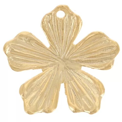 20mm Flower charm - Fine Gold Plated x1