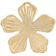 26mm Flower pendant - Fine Gold Plated x1