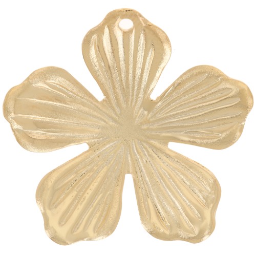 26mm Flower pendant - Fine Gold Plated x1