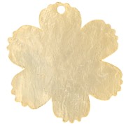23x21mm Textured Flower Pendant - Fine Gold Plated x1