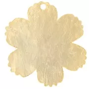 23x21mm Textured Flower Pendant - Fine Gold Plated x1