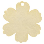 Textured flower charm 19x17.5 mm - Gilded with fine satin gold x1|raw }}