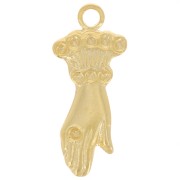 15x6mm Hand charm for cabochon 1mm - Fine Gold Plated x1|raw }}