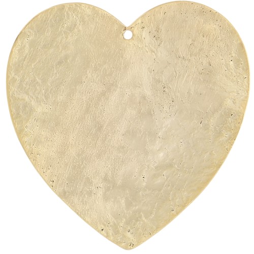 41x40mm Hammered heart pendant - Fine Gold Plated x1