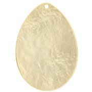 47x33mm Oval hammered pendant - Fine Gold plated x1|raw }}