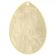 47x33mm Oval hammered pendant - Fine Gold plated x1