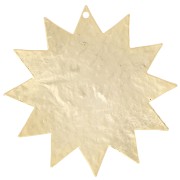 40mm Hammered sun pendant - Fine Gold Plated x1|raw }}