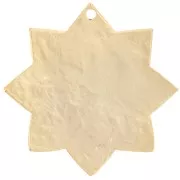 29mm Hammered sun pendant - Fine Gold Plated x1