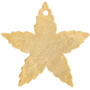 20x21mm Hammered flower pendant - Fine Gold Plated x1