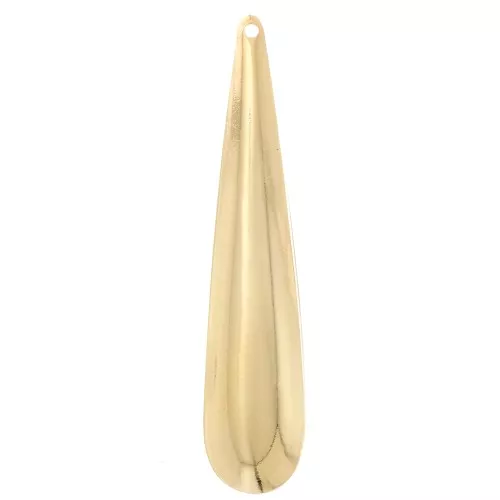 45.5x10mm Cambered drop pendant - Fine Gold plated x1