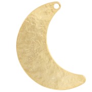 20x13mm Hammered moon pendant - Fine Gold Plated x1|raw }}
