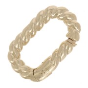 12x7mm Oval lobster clasp twisted effect - Gold-plated 3 microns x1|raw }}