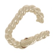 12x7mm Oval lobster clasp twisted effect - Gold-plated 3 microns x1