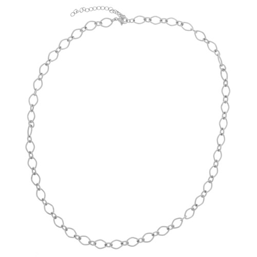 6.3mm Stainless steel 304L Fancy alternating mesh necklace x47cm