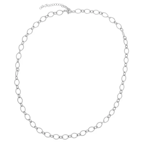 6.3mm Stainless steel 304L Fancy alternating mesh necklace x47cm