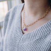 6.3mm Stainless steel 304L Fancy alternating mesh necklace x47cm