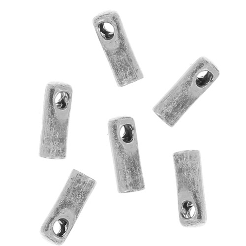 Terminators for 0.9mm thread Old fine silver platingx20