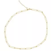 4.1mm 304L Stainless Steel Rectangle Mesh Necklace - Gold x47cm