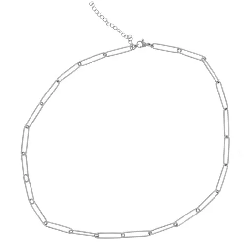 4.1mm Stainless steel 304L Rectangle mesh necklace x47cm