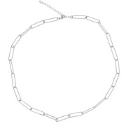 5mm Stainless steel 304L Rectangle mesh necklace x47cm
