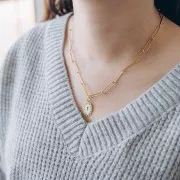 5mm Stainless steel 304L Rectangle mesh necklace x47cm